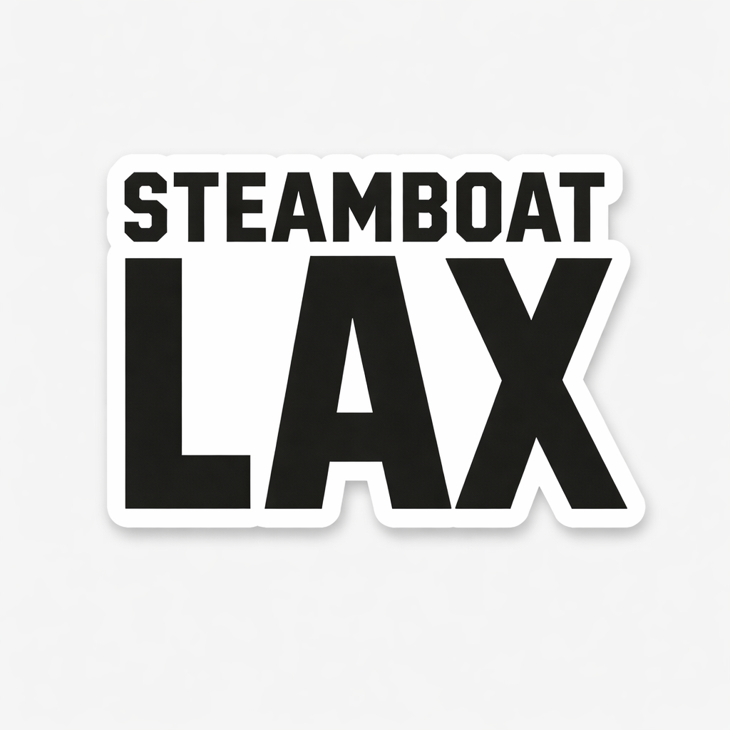 Steamboat LAX Die-Cut Sticker